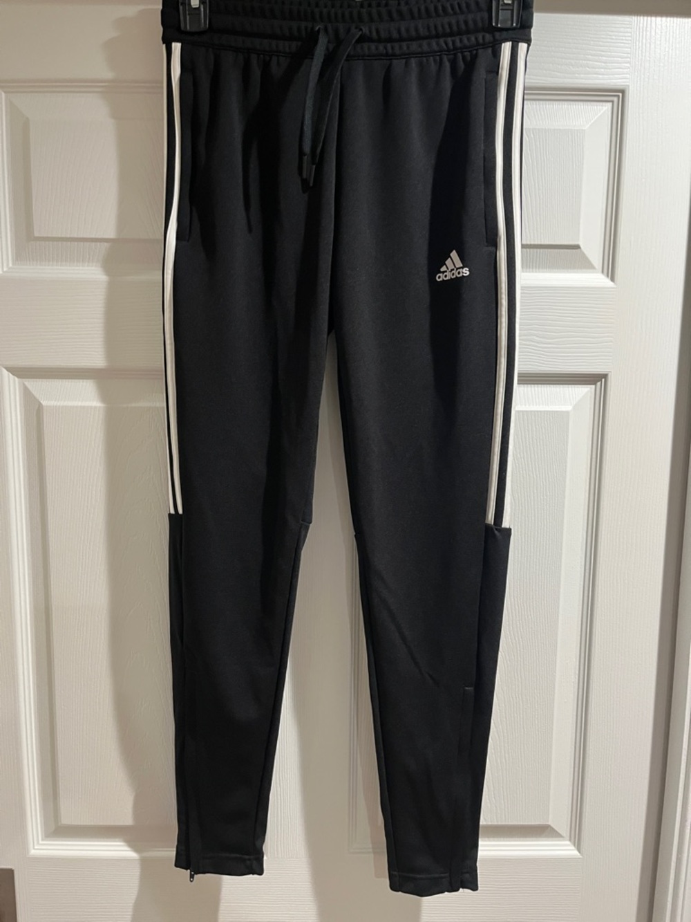 adidas Black W Sereno PT Track Pants with White Accents